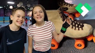 Kids First Time Roller Skating  Clintustv [upl. by Greenwell]