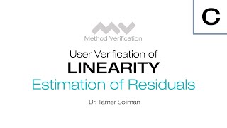 4C  User Verification of Linearity Estimation of Residuals [upl. by Trout457]