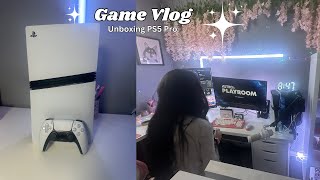 🎮Game Vlog  Unboxing PS5 Pro🌙✧。 Gaming Day ✨ [upl. by Elurd]