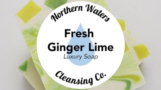 Making Fresh Ginger Lime Cold Process Soap  156 pounds of soap  Northern Waters Cleansing Co [upl. by Atnaloj603]