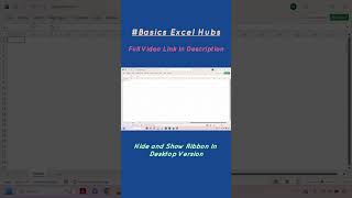 Hide amp Show Ribbon In Desktop VersionTamil ExcelInTamil YoutubeShorts shorts BasicsExcelInTamil [upl. by Caddaric]