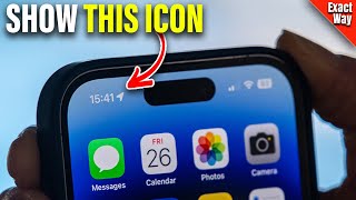 How To Show Location Services Icon In Status Bar On iPhone 2024 [upl. by Acirrehs]