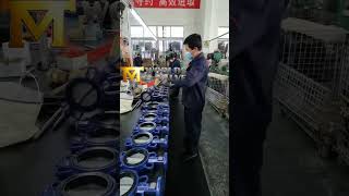 Butterfly Valve machine butterflyvalve valve worldsvalve worlds chinafactory valvefactory [upl. by Bathsheba]