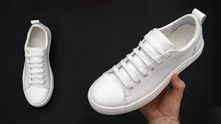 HOW TO BAR LACE YOUR SHOES  SNEAKERS Bar Lacing Styles [upl. by Rubio]