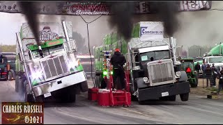 Legendary Big Rigs Drag Racing Compilation [upl. by Nomrej]