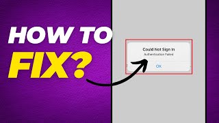 How to Fix “Could Not Sign In Authentication Failed” Error on App Store [upl. by Sara-Ann]