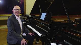 Piano lesson by Graham Fitch on relaxing the left hand pedalling through staccato and more [upl. by Siuqaj]