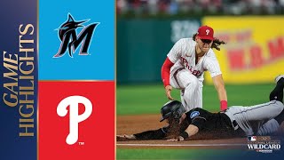 Marlins vs Phillies Game 2 Highlights 10423  MLB Highlights [upl. by Neelehtak969]