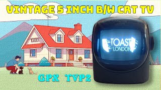 The Portable 5Inch BW CRT TV Experience Vintage Tech GPX TVP2 [upl. by Arika]