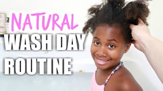 CURLY KIDS WASH DAY ROUTINE I 4c KIDS NATURAL HAIR CARE Christy Gior [upl. by Roeser]