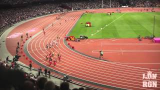 4x100m Relay Final London Olympics 2012 Usain Bolt Yohan Blake  New WR 3684s HD [upl. by Oetomit980]