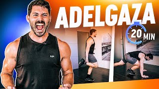 🔥 RUTINA de ejercicios para ADELGAZAR  CARDIO intenso HIIT 20 MINUTOS  Ejercicios en casa [upl. by Delanie]