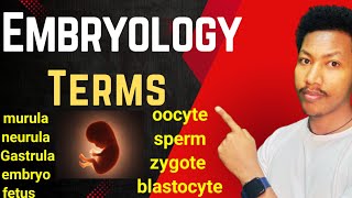 Embryology Terminology introduction to embryology oocyte sperm zygote ethiopia [upl. by Nochur]