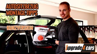 Auto Sitzbezug beziehen Anleitung Autoschonbezug montieren Tutorial KURZVERSION [upl. by Mcclenon]