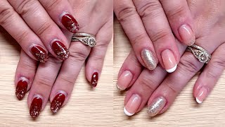 Infill sculpture gel nails tutorial [upl. by Bonnee795]