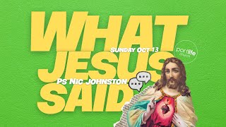 What Jesus Said  Ps Nic Johnston  Portlife Church Online [upl. by Petrine]