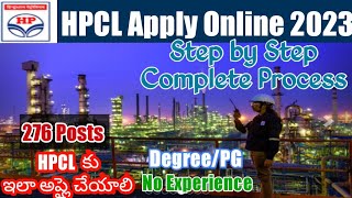 HPCL Apply Online TeluguHPCL Form Fill Up 2023 Engineer OfficerHow to apply hpcl latest jobs 2023 [upl. by Odnuges]