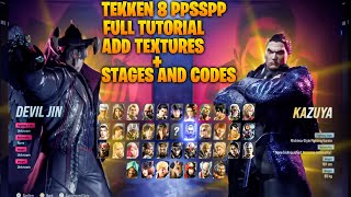 Tekken 8 Ppsspp Add Textures And Codes Full Tutorial [upl. by Chew]