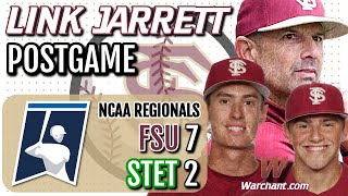 FSU Baseball Coach Link Jarrett on 72 win over Stetson in Regionals  FSU Baseball  Warchant FSU [upl. by Pazice]