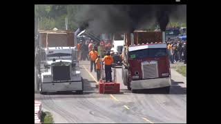 Kenworth vs Kenworth Semi truck drag racing [upl. by Irmo]