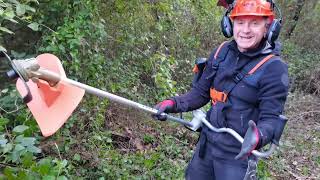 Présentation et utilisation de la débroussaileuse Stihl FS261C avec un broyeur pour débutant [upl. by Balkin563]