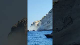 Massive Cliff Collapse on Navagio beach Zakynthos September 2022 [upl. by Akeinahs]