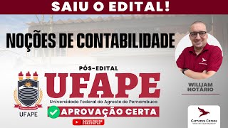 UFAPE  Noções de Contabilidade  Pós Edital  Concurso [upl. by Zennie]