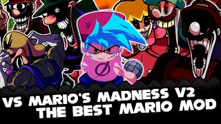 FNF  Vs Marios Madness V2  MX RETURNS  ALL STARS  ModsHardGameplay [upl. by Assenar138]