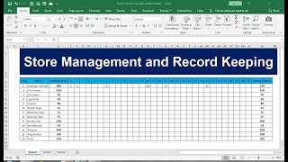 store management and record keeping in excel [upl. by Adnaval]