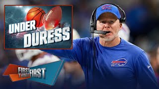 Bills HC Sean McDermott is Under Duress ahead of matchup vs Steelers  NFL  FIRST THINGS FIRST [upl. by Amias]