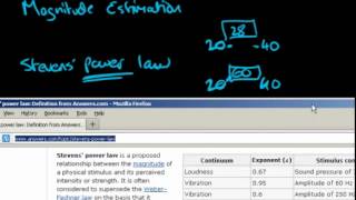 18 Psychophysics  Magnitude Estimation [upl. by Catina]