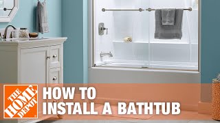 Bathtub Replacement  How to Install a Bathtub  The Home Depot [upl. by Enyaw]