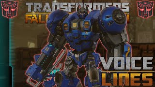 Transformers Fall of Cybertron  Autobot Shotgunner Voice Lines [upl. by Sanson323]