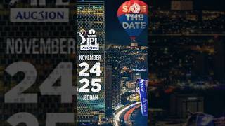 Tata IPL 2025 auction date  time and venue  tataipl2025 shortvideo rcbteam sirajbackinrcb [upl. by Katerina]