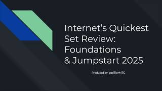 The Internets Shortest MTG Foundations amp Jumpstart 2025 Set Review [upl. by Aneerehs933]