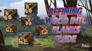 Refining Albion online beginners guide  Wood log into plank [upl. by Hendricks713]