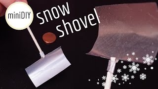 DIY miniature snow shovel ❄⛄  DollHouse  miniDIY [upl. by Stoeber]