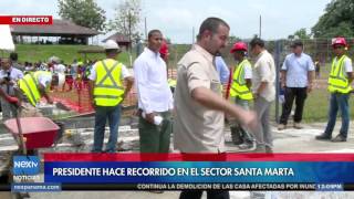 Presidente Varela realizó recorrido en el sector Santa Marta para disminuir índices de delincuencia [upl. by Esertal749]