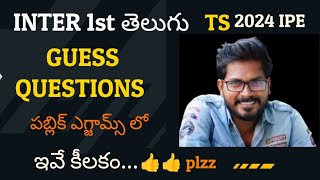 TS Inter 1st Year Telugu Important List for Public Exams 2024 Trilokya6600Trilokya6600 [upl. by Walcoff]