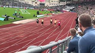 Paralympic Men 100m Oslo Diamond League Bislett Games 2024 Hunter WOODHALL KASHAFALI SHAW SVERD [upl. by Yhtak]