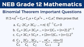 Binomial Theorem  Properties of Binomial Coefficient  NEB Class 12 Basic Maths  Sajha Notes [upl. by Suoivatnod]