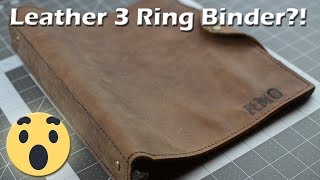 DIY Leather 3 Ring Binder Trapper Keeper leatherproject DIY [upl. by Ahsenav]