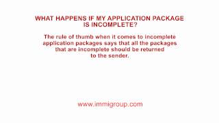 What happens if my application package is incomplete [upl. by Mohandas]