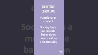 Collective Conscience  60 Second Sociology Beliefs in Society [upl. by Irolam]