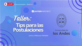 Taller Tips para las Postulaciones junto a Universidad de Los Andes [upl. by Esbenshade]