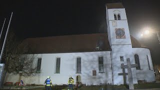 HofstettenFlüh SO Hoher Schaden bei Kirchenbrand [upl. by Ociral]