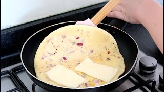 CRÊPES SALÉES EN 5 MINUTES  RECETTE FACILE ET ECONOMIQUE [upl. by Eam800]