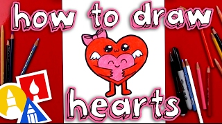 How To Draw Hugging Hearts For Valentines Day [upl. by Uzzia]