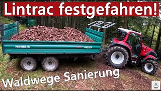 Lintrac 90 festgefahren Steine holen und Wege Sanierung mit Fendt 312 Vario  Pühringer  Öhler [upl. by Sema950]