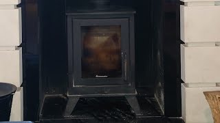 JETMASTER WOOD BURNER REMOVING BAFFLE PLATE AND SWEEPING [upl. by Ditter372]